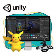 Мир игр на Unity 2D на популярном движке + AI-помощники - КИБЕРшкола программирования для детей, компьютерные курсы для школьников, начинающих и подростков - KIBERone г. Рязанский