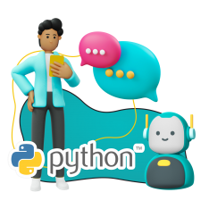 Умный чат-бот на Python - КИБЕРшкола программирования для детей, компьютерные курсы для школьников, начинающих и подростков - KIBERone г. Рязанский